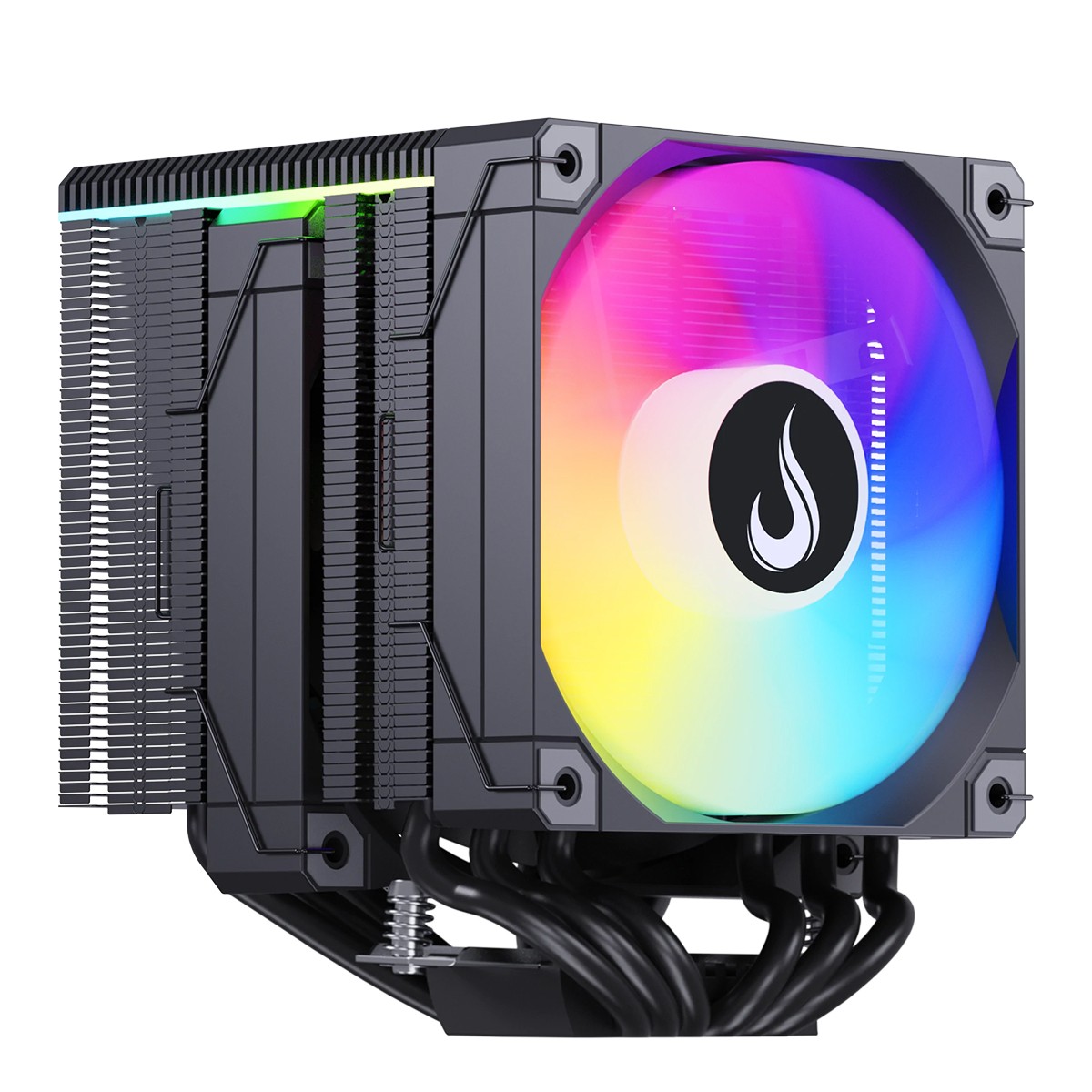 Air Cooler Para Processador Riser Mode Temp 6 Pro, ARGB, 120mm, Intel-AMD, Preto, RM-ACT6P-ARGB-B
