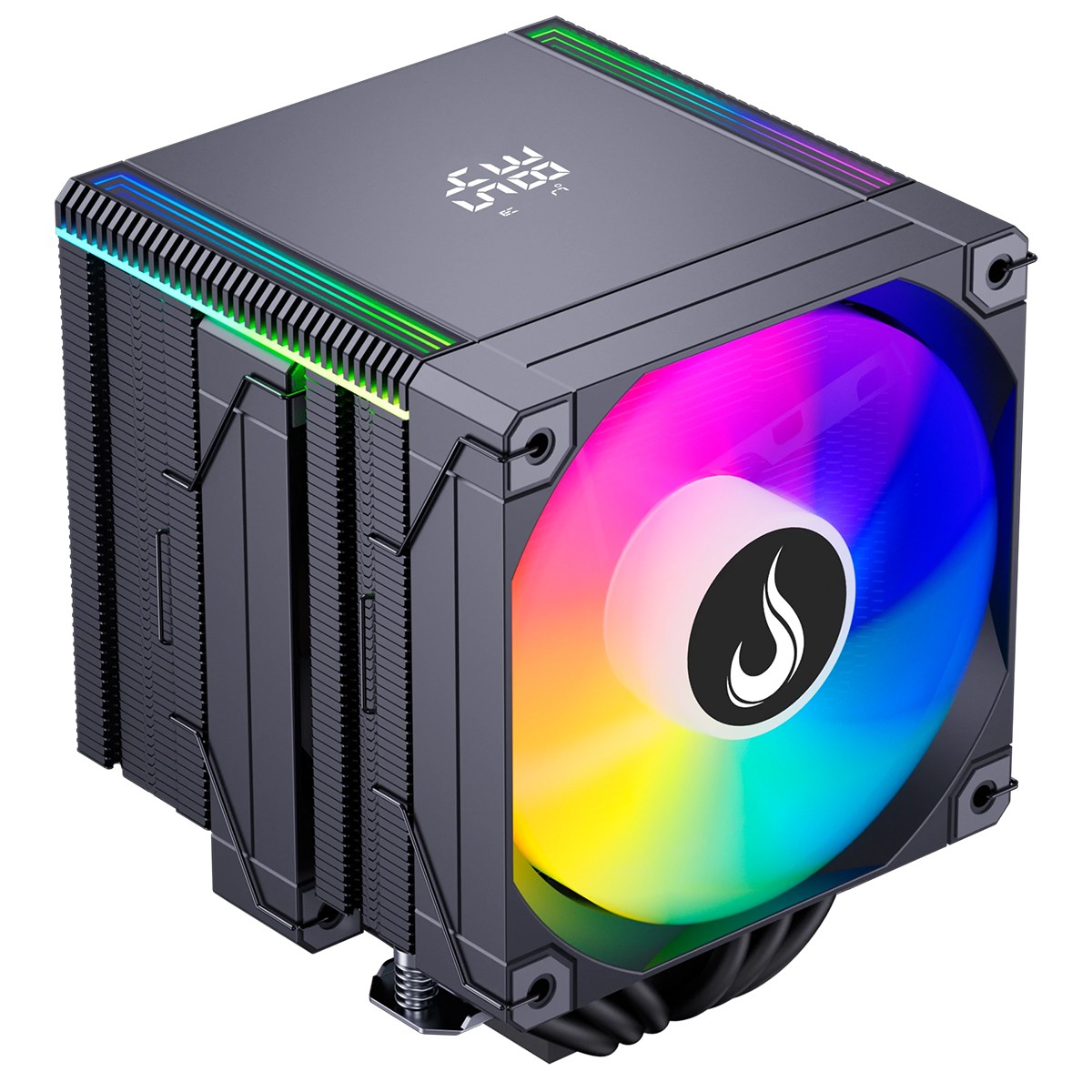 Air Cooler Para Processador Riser Mode Temp 6 Pro, ARGB, 120mm, Intel-AMD, Preto, RM-ACT6P-ARGB-B