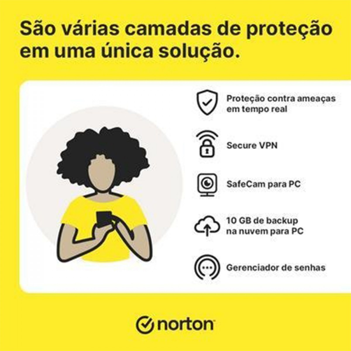Antivírus Norton 360 Standard, 1 Dispositivo, 12 Meses ESD, 21405595