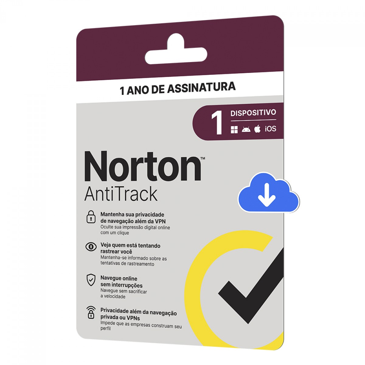 Antivírus Norton Antitrack, 1 Dispositivo, 12 Meses ESD, 21430261