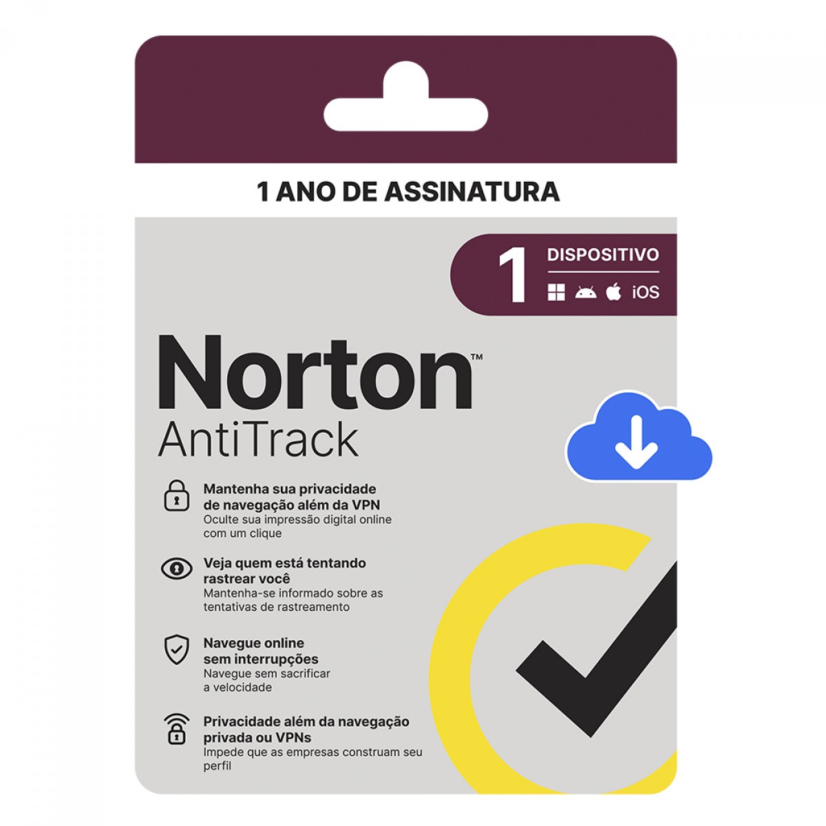 Antivírus Norton Antitrack, 1 Dispositivo, 12 Meses ESD, 21430261