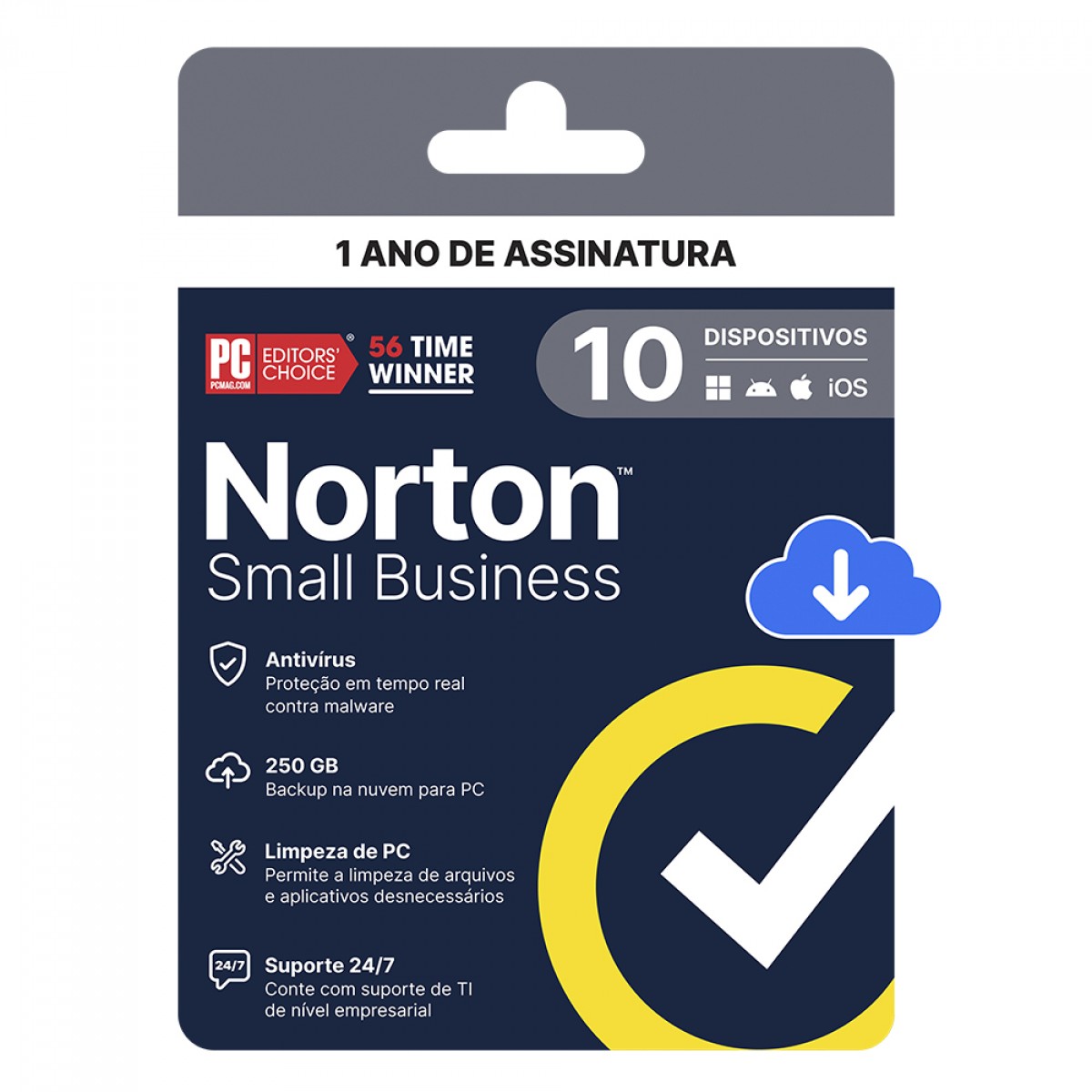 Antivírus Norton Small Business 250GB, 10 Dispositivos, 12 Meses ESD, 21460352