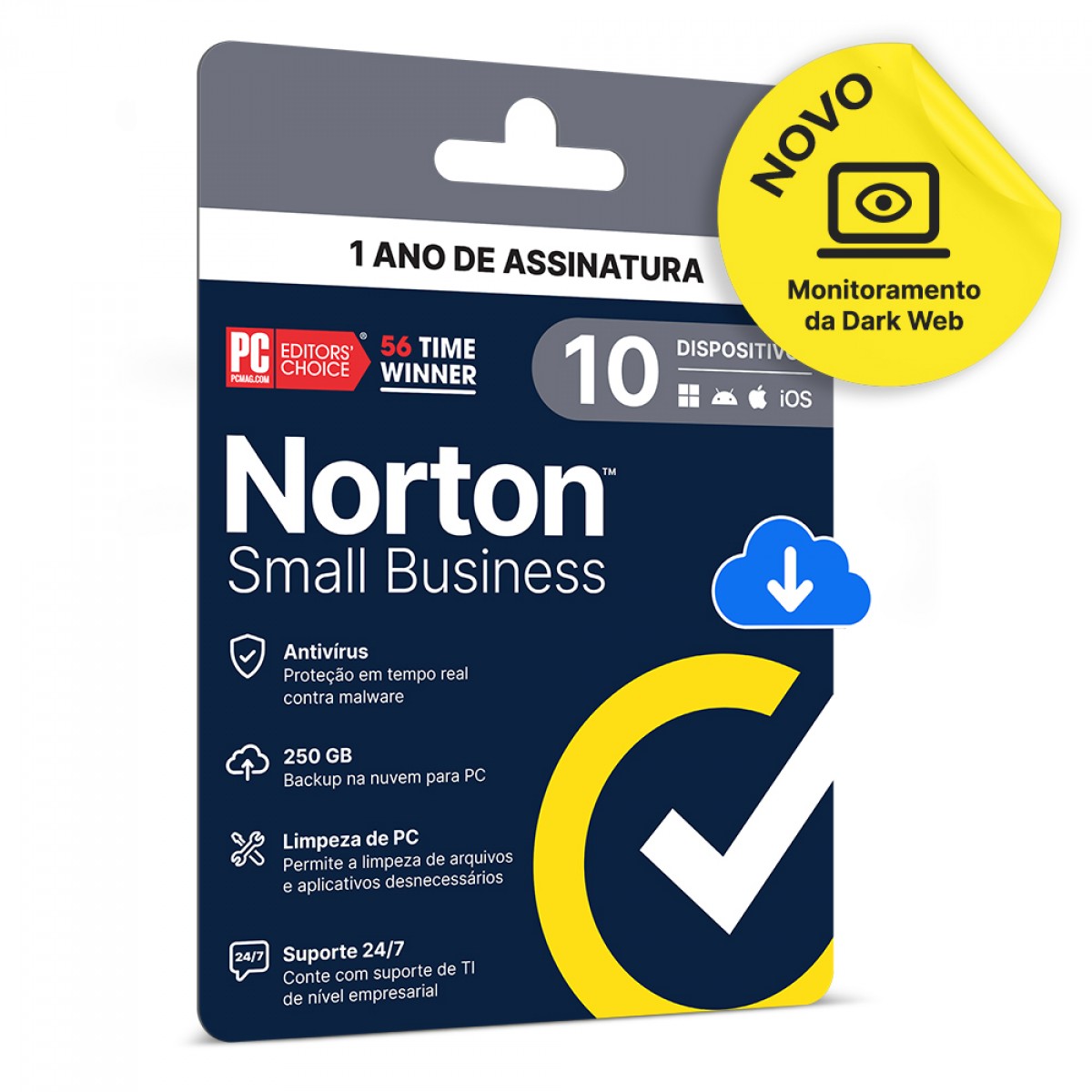 Antivírus Norton Small Business 250GB, 10 Dispositivos, 12 Meses ESD, 21460352