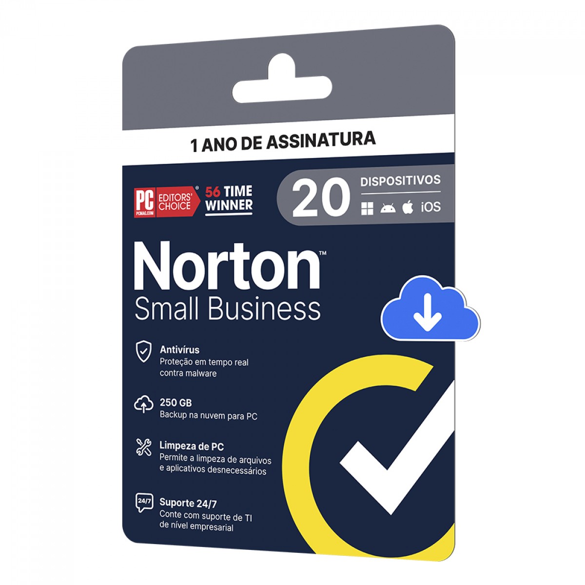 Antivírus Norton Small Business 250GB, 20 Dispositivos, 12 Meses ESD, 21460349