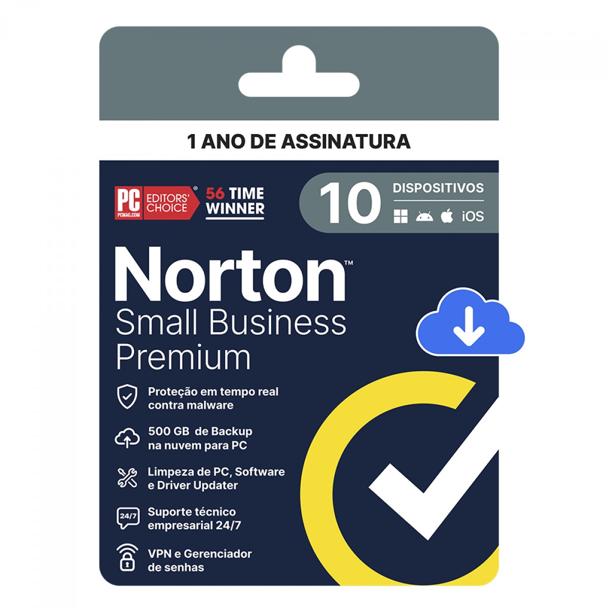 Antivírus Norton Small Business Premium 500GB, 10 Dispositivos, 12 Meses ESD, 21460366