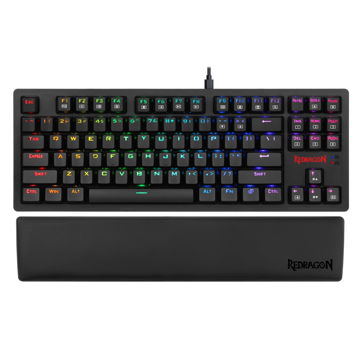 Apoio De Pulso Para Teclado Redragon Meteor, Médio, 359x73x20mm, Black, P036