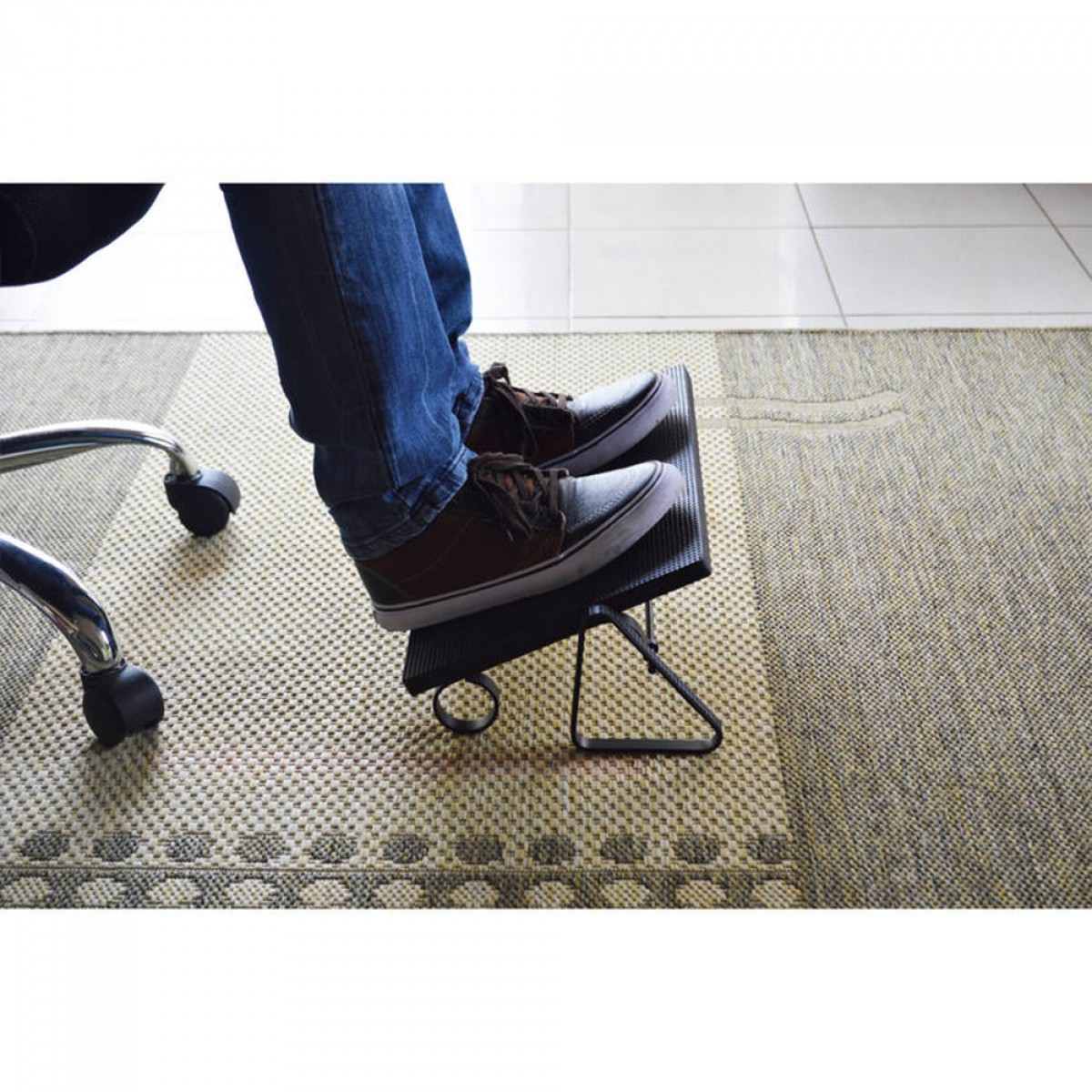 Apoio para Pés Ajustáveis Robust Reliza, Ergonômico, Emborrachado, 000030