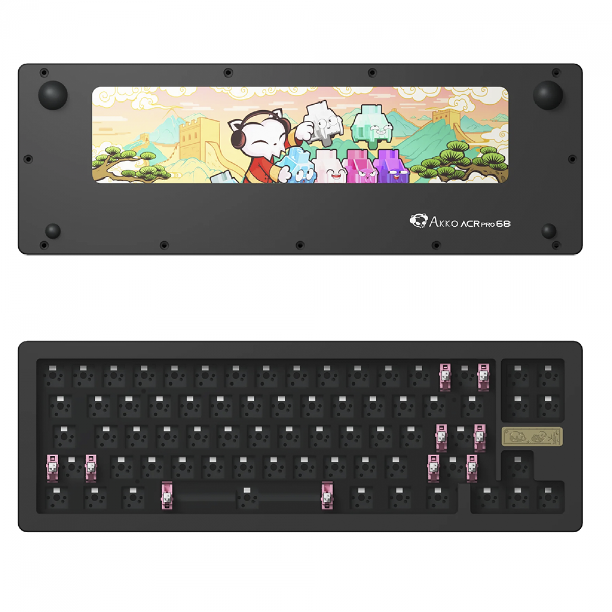 Base de Teclado Akko DIY ACR Pro 68 Kit, 68 Teclas, Black