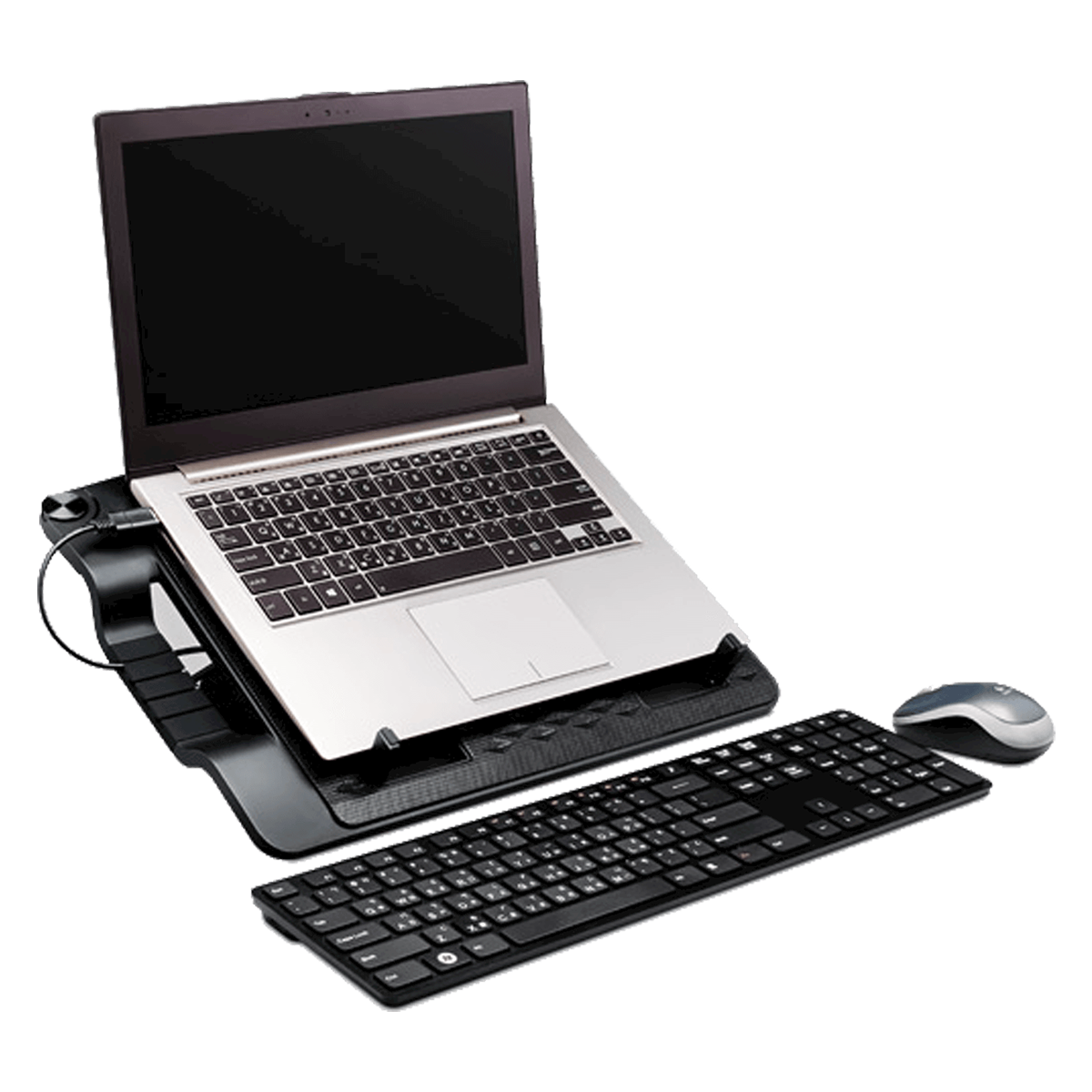 Base Para Notebook Cooler Master Ergostand III, até 17 ", Com Ventoinha de 230mm, Preto, R9-NBS-E32K-GP