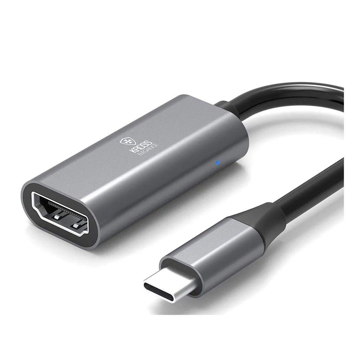 Cabo Adaptador Kross Elegance, USB-C para HDMI 4K, KE-UC0104