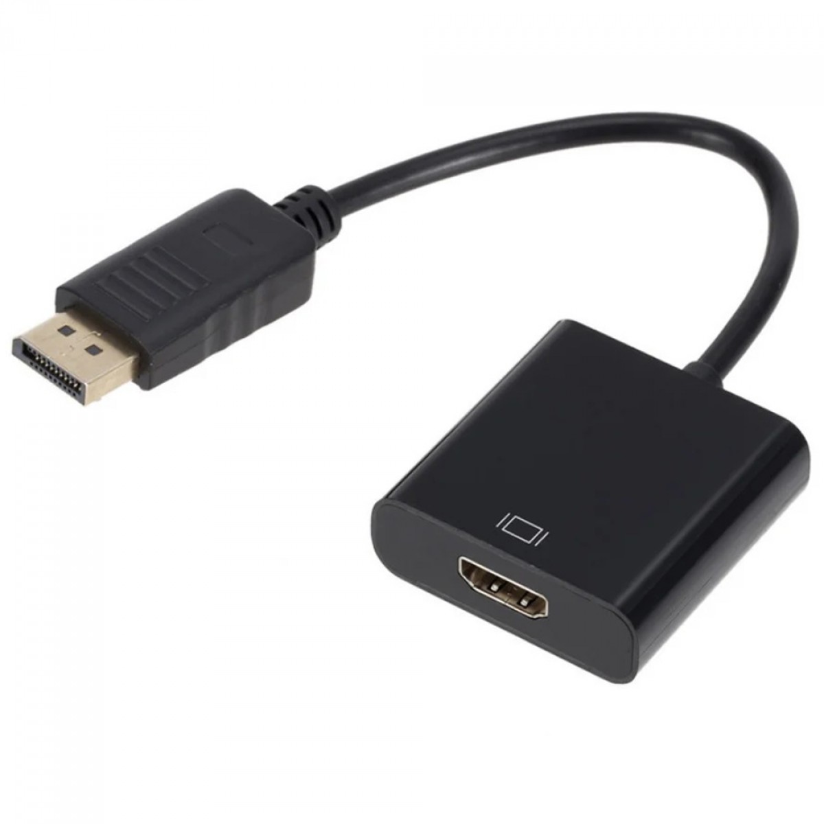 Cabo DisplayPort para HDMI Ablewin, 15cm, 1080p, Preto, AW-DPH01/PP-CDP-01