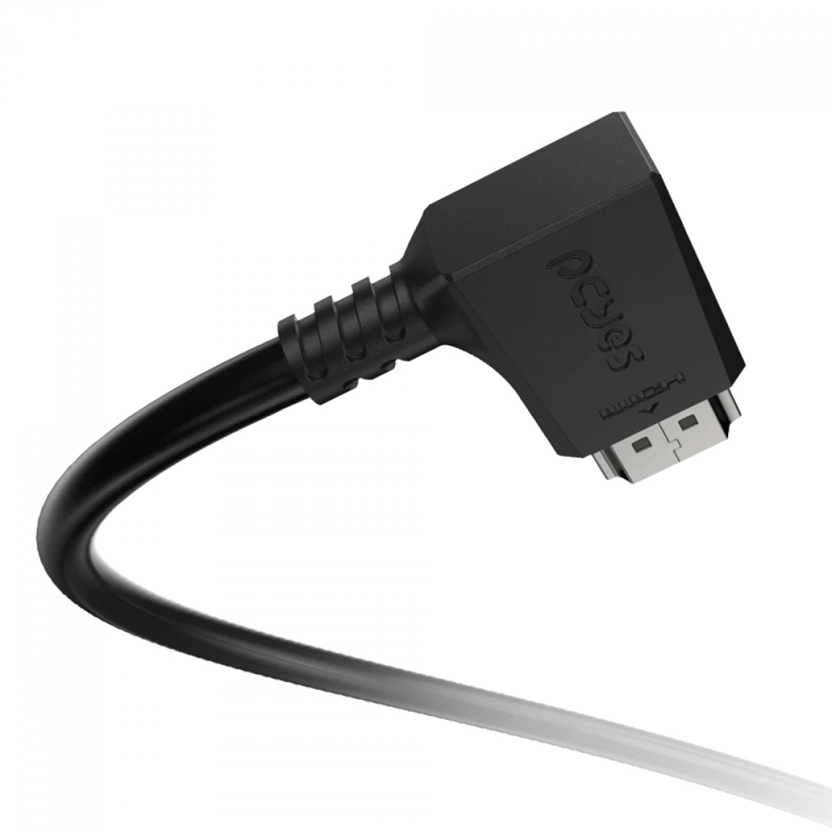 Cabo HDMI 2.1 PCYes, 8K 3D, Com Conector 90º, 60Hz, 2 Metros, PHM21-2H-PVC01
