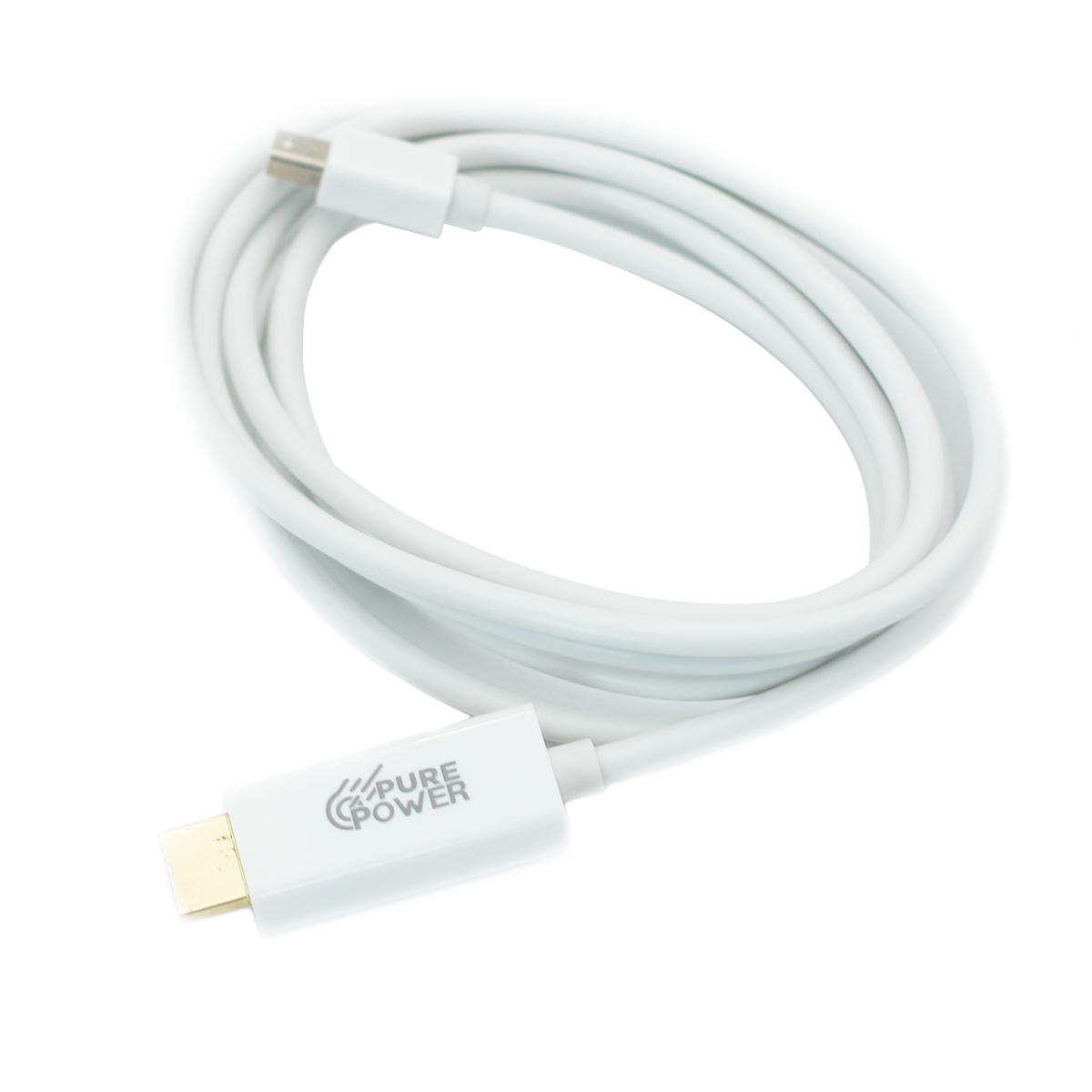 Cabo Mini DisplayPort Para HDMI 1 8m 1080P Pure Power Branco