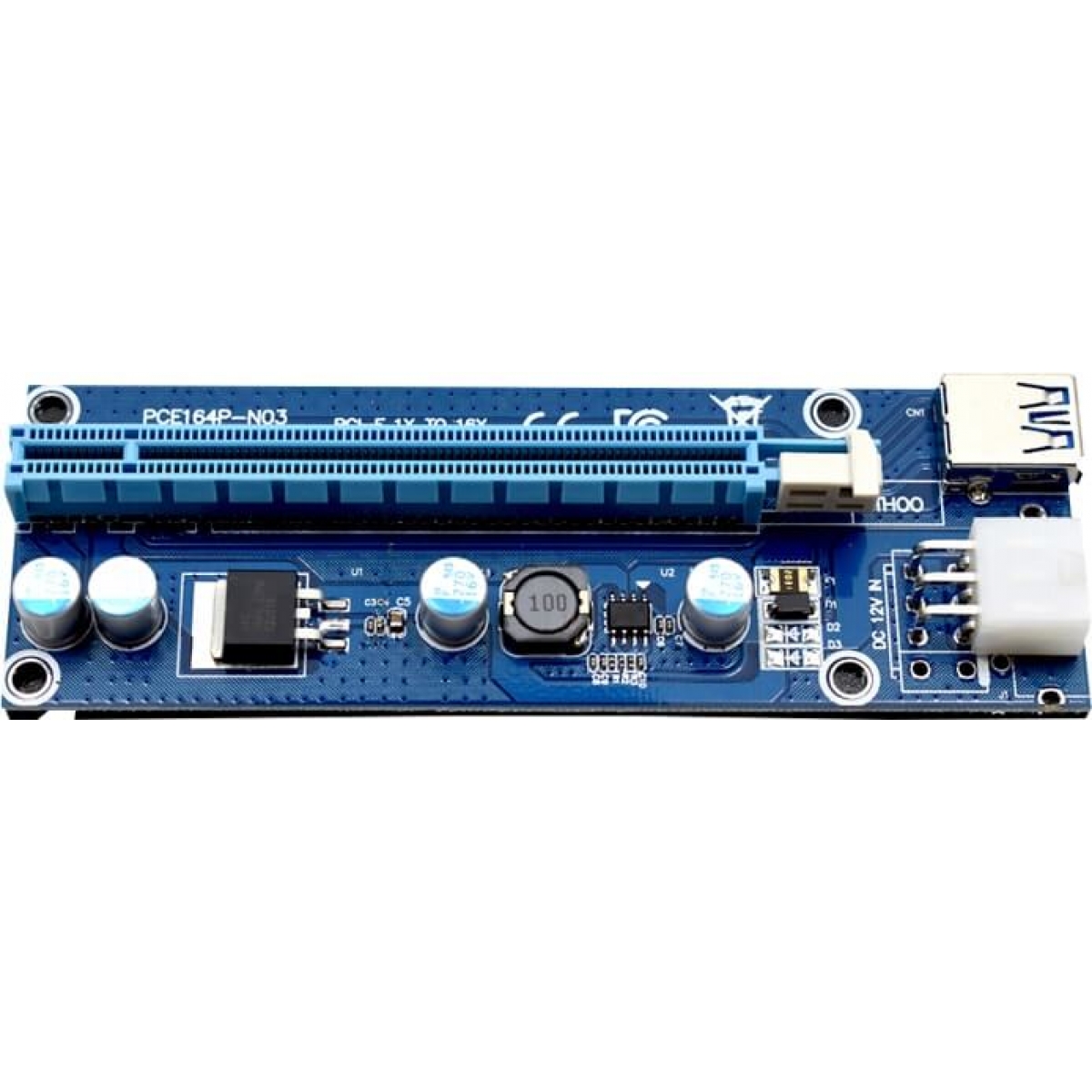 CABLE RISER CARD VER006C PCI TO 16X MINI PCI-E 60CM USB CABLE U34 P/Mineração