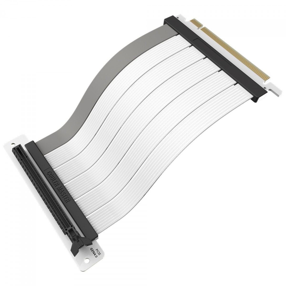 Cabo Riser Cooler Master V2, PCIe 4.0 x16, 300mm, Branco, MCA-U002R-WPCI40-300