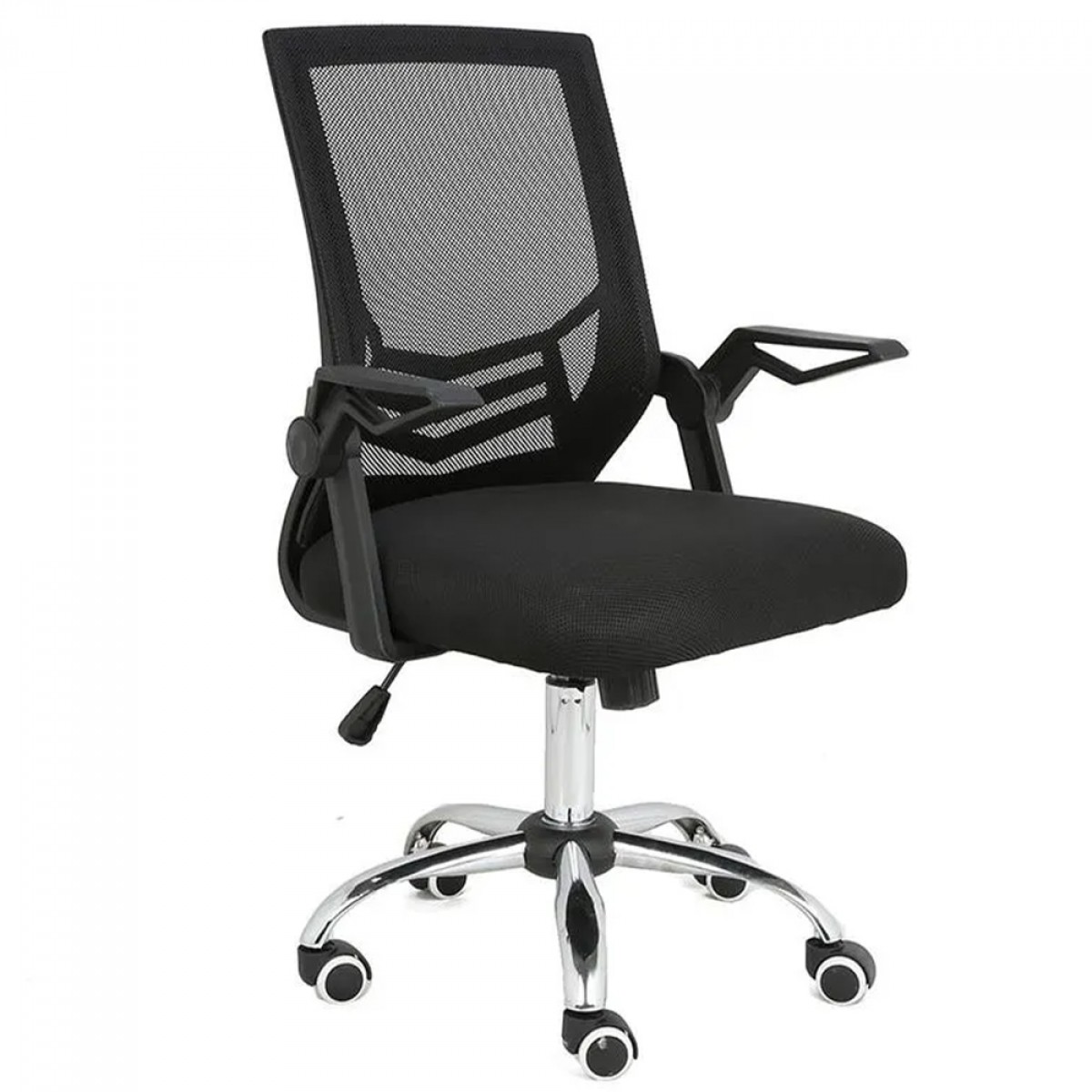 Cadeira de Escritório Adapt Multi, Altura e Braço Ajustável, Base Cromada, Preta, GA204