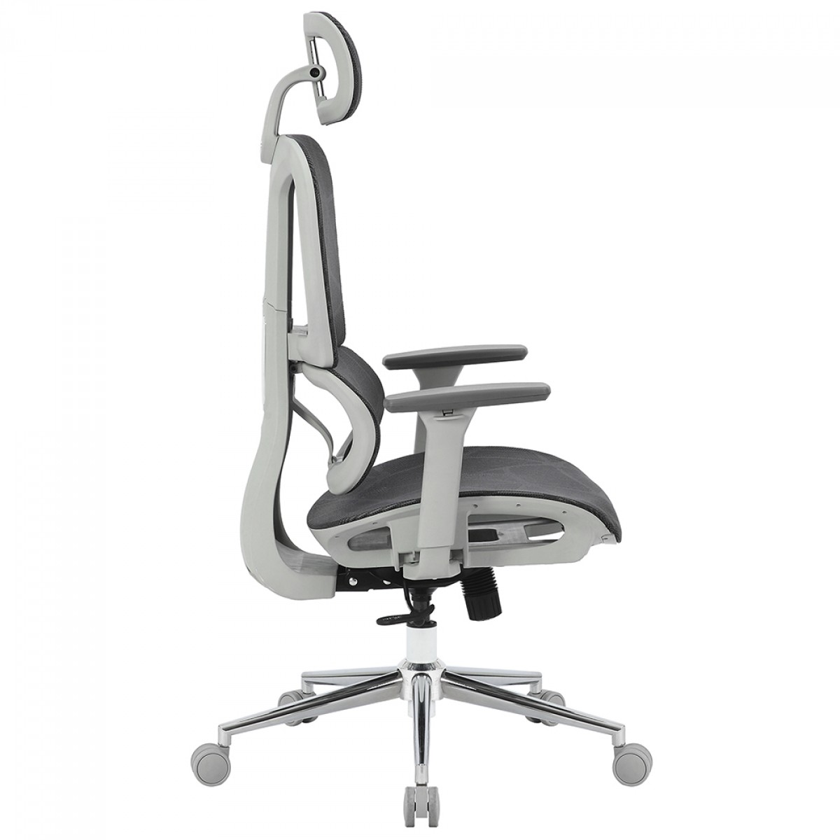 Cadeira de Escritório Bluecase Office Ergo Master, Cinza, Estrutura Cinza, Ajustável, BCOM-01GYGL