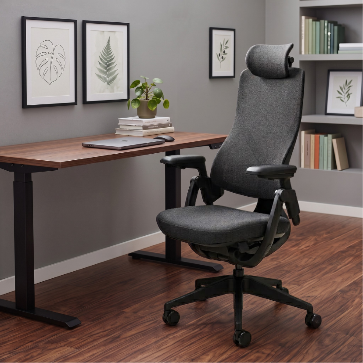 Cadeira de Escritório Dr. Office Adapt Plus, Ajustável, Tecido, 3D, Reclinável, Preta, DR-CH-APR3DBF