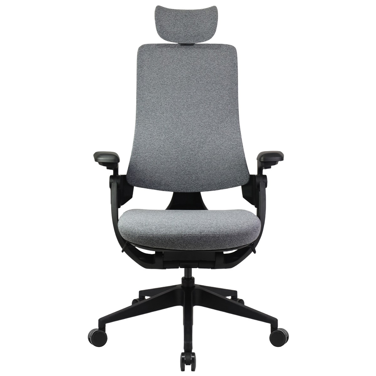 Cadeira de Escritório Dr. Office Adapt Plus, Ajustável, Tecido, 3D, Reclinável, Preta e Cinza, DR-CH-APR3DBGF