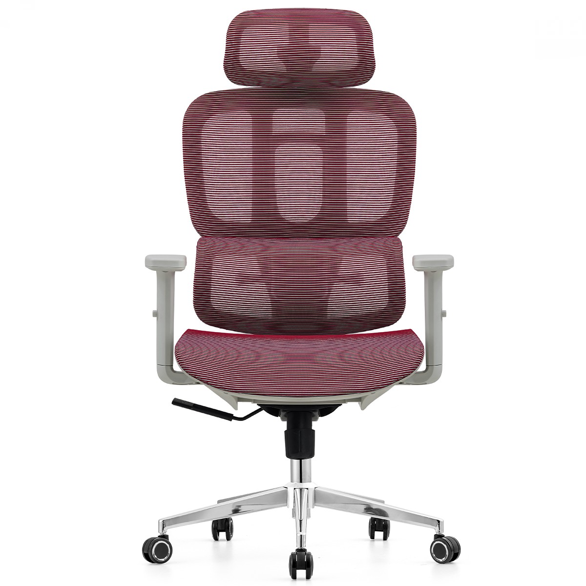 Cadeira de Escritório Dr. Office Business, Mesh, 2D, Ajustável, Suporta até 120kg, Bordô, DR-CH-BNN2DPRF