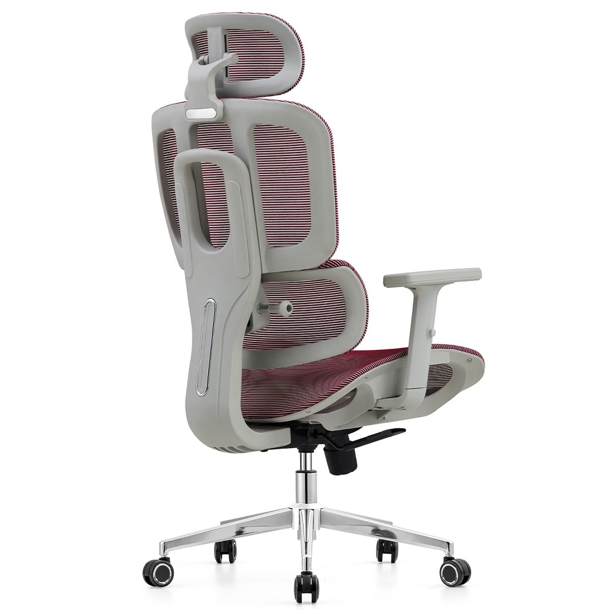 Cadeira de Escritório Dr. Office Business, Mesh, 2D, Ajustável, Suporta até 120kg, Bordô, DR-CH-BNN2DPRF