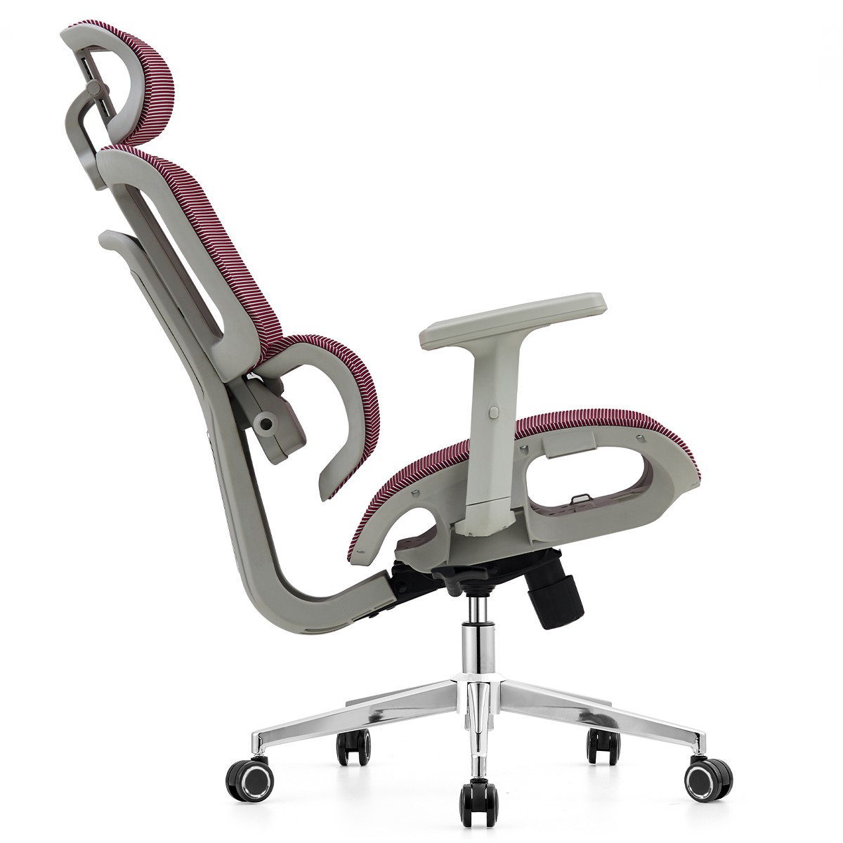 Cadeira de Escritório Dr. Office Business, Mesh, 2D, Ajustável, Suporta até 120kg, Bordô, DR-CH-BNN2DPRF