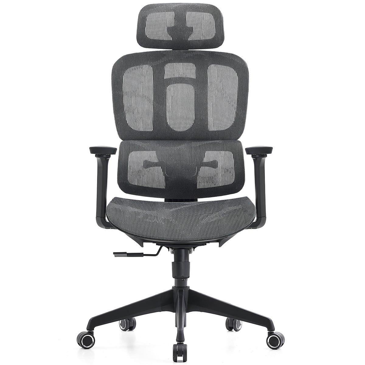 Cadeira de Escritório Dr. Office Business, Mesh, 3D, Ajustável, Suporta até 120kg, Preto e Cinza, DR-CH-BNR3DBGF