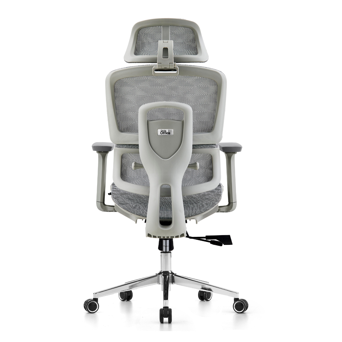 Cadeira de Escritório Dr. Office Business Pro, Cinza, Mesh, 3D, Altura Ajustável, DR-CH-BPR3DGH