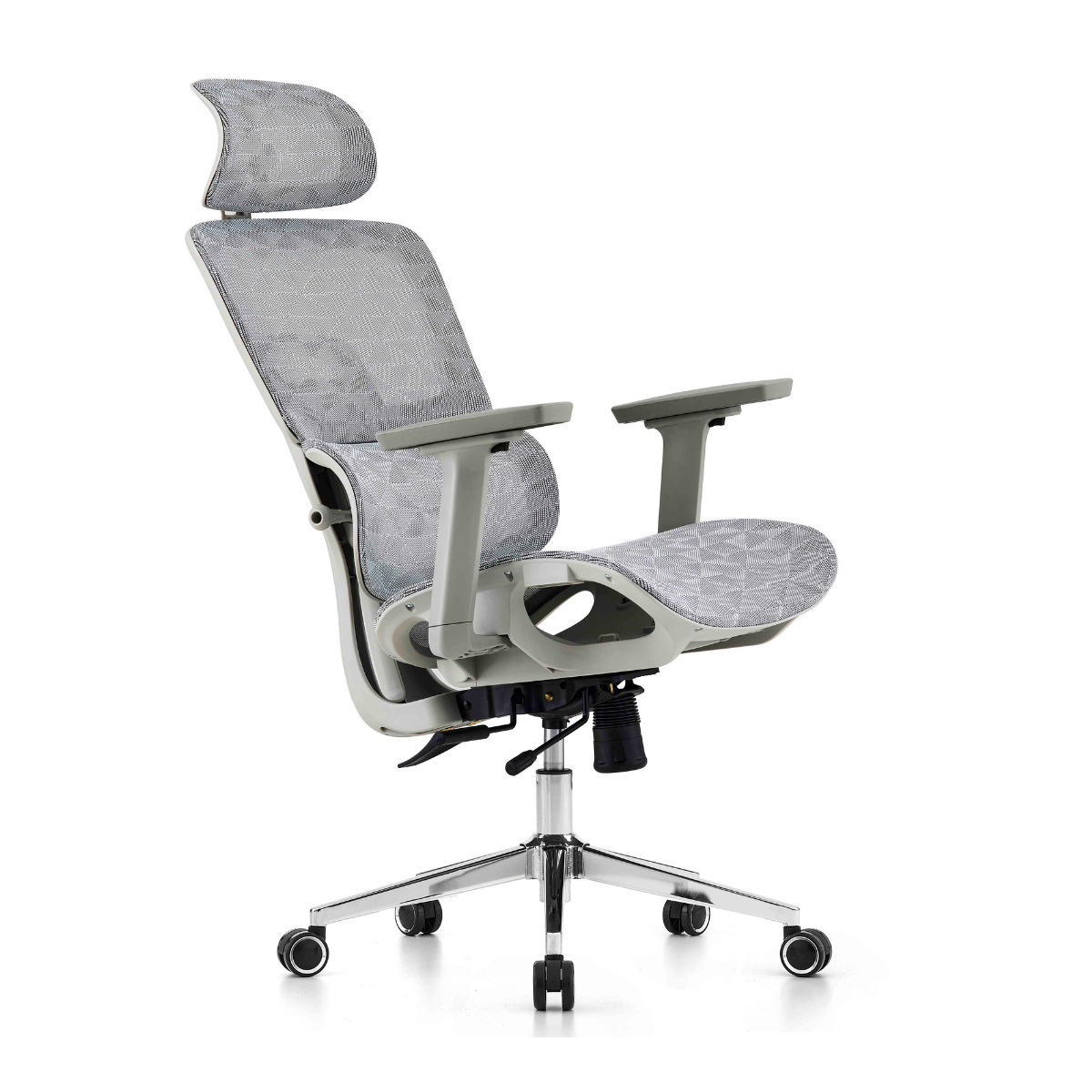 Cadeira de Escritório Dr. Office Business Pro, Cinza, Mesh, 3D, Altura Ajustável, DR-CH-BPR3DGH