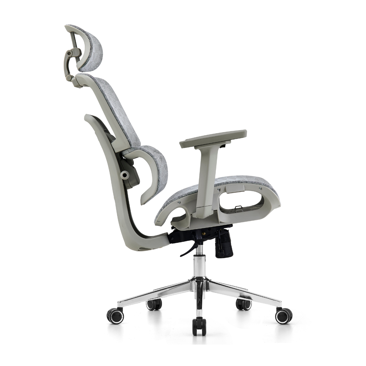 Cadeira de Escritório Dr. Office Business Pro, Cinza, Mesh, 3D, Altura Ajustável, DR-CH-BPR3DGH