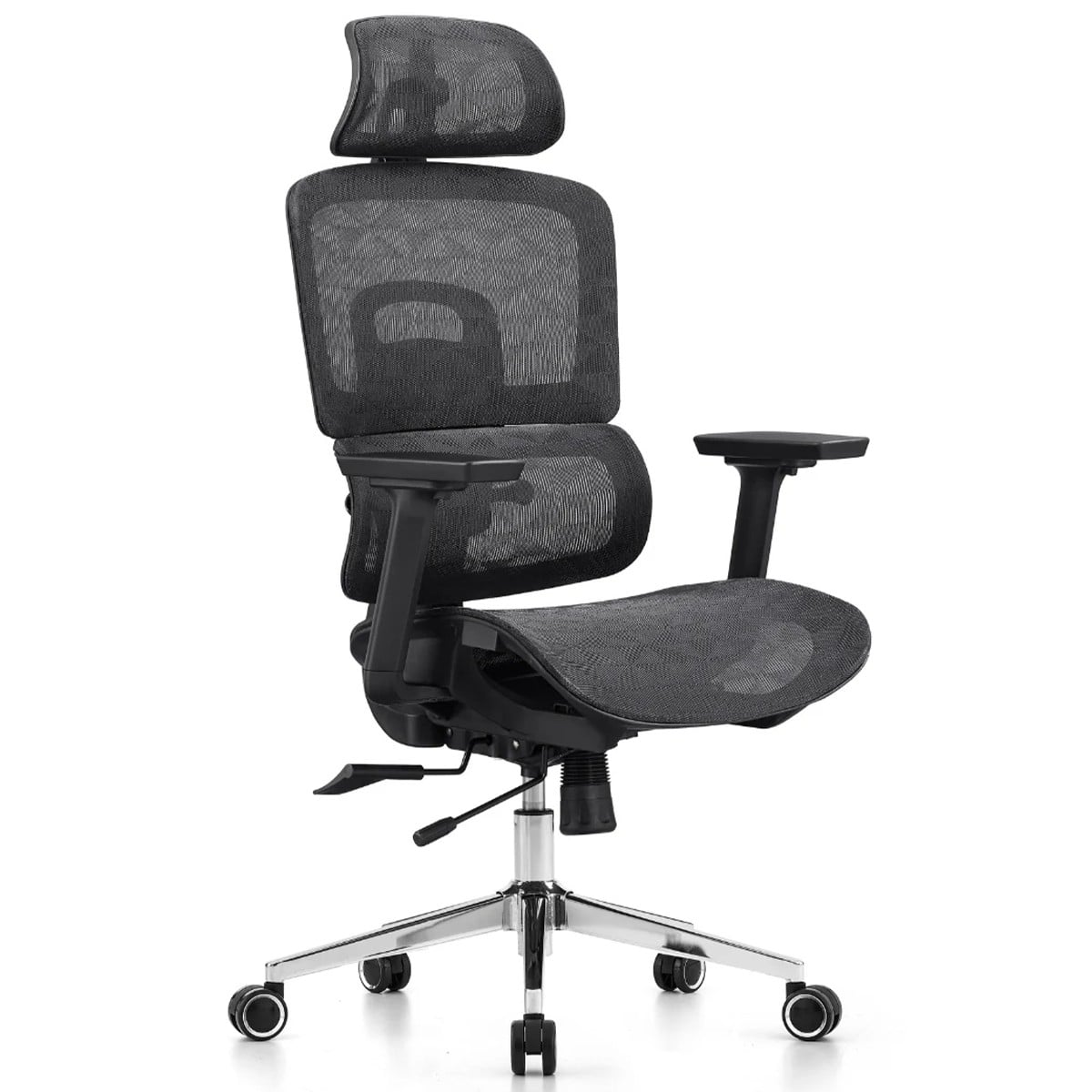 Cadeira de Escritório Dr. Office Business Pro, Preta, Mesh, 3D, Altura Ajustável