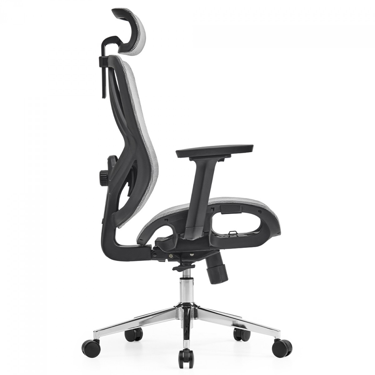 Cadeira de Escritório Dr. Office Ergo, Branco, Mesh, Altura Ajustável, DR-CH-EGR2DBWF