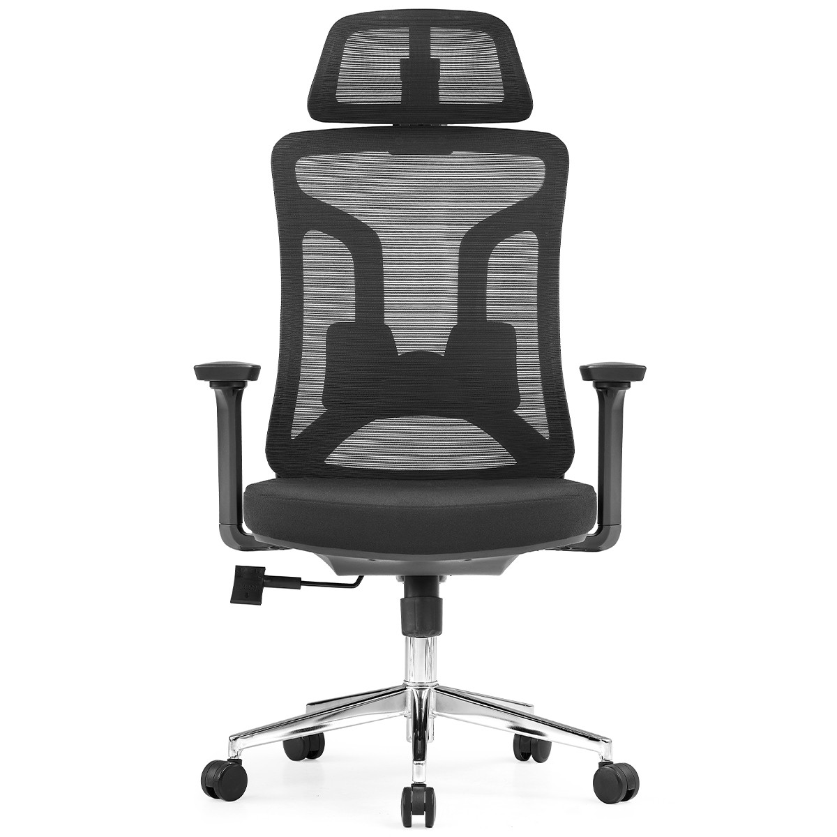 Cadeira de Escritório Dr. Office Ergo Pro, Preta, Mesh, Altura Ajustável