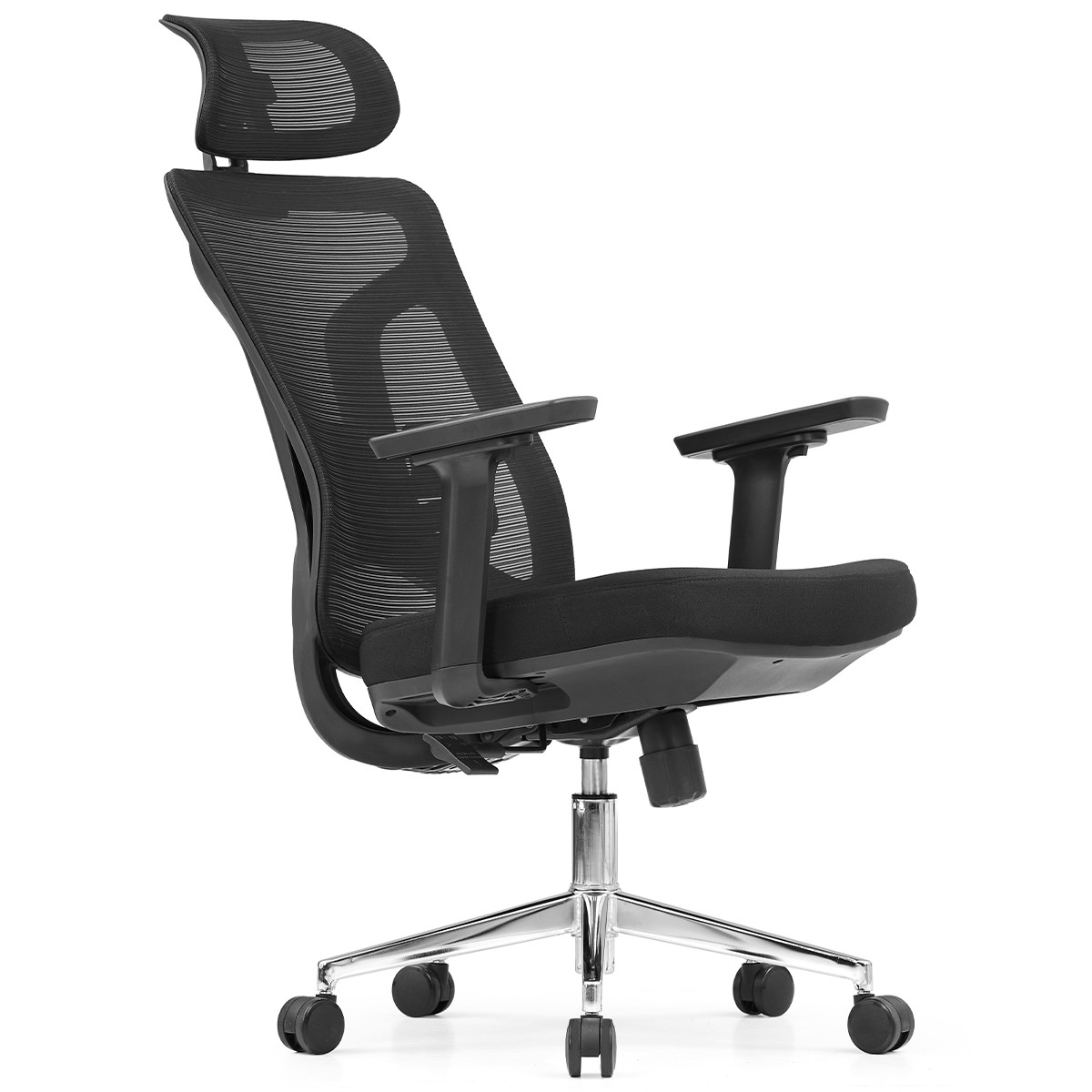 Cadeira de Escritório Dr. Office Ergo Pro, Preta, Mesh, Altura Ajustável