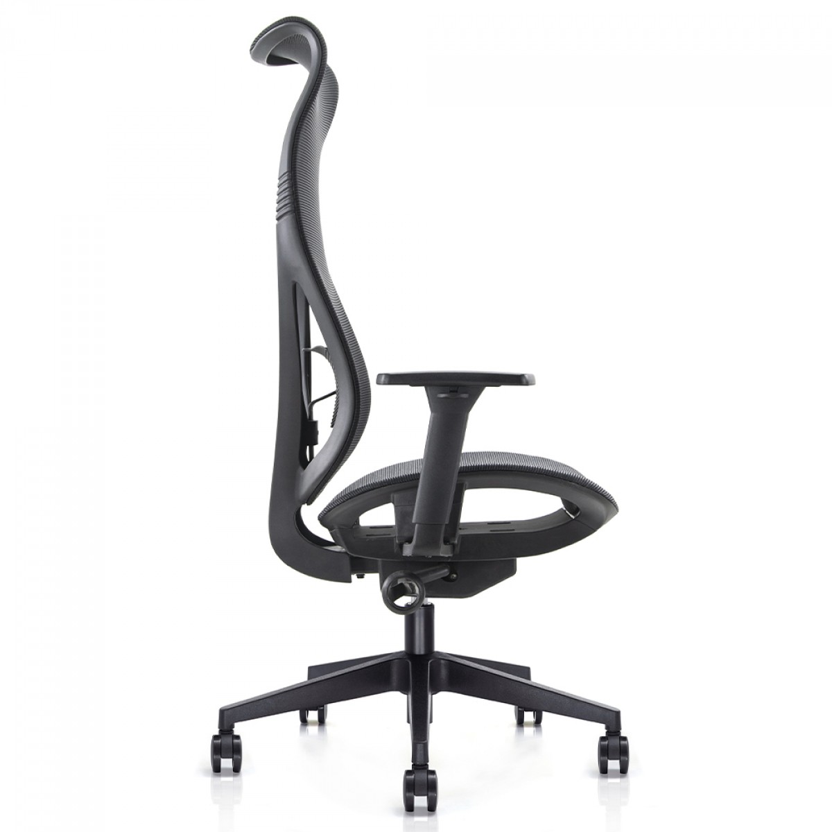 Cadeira De Escritório Dr. Office Flow, Ajustável, Mesh, Preto, DR-CH-FWR1DBF