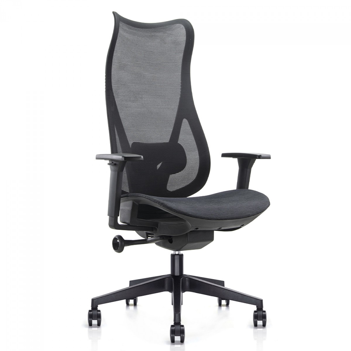 Cadeira De Escritório Dr. Office Flow, Ajustável, Mesh, Preto, DR-CH-FWR1DBF