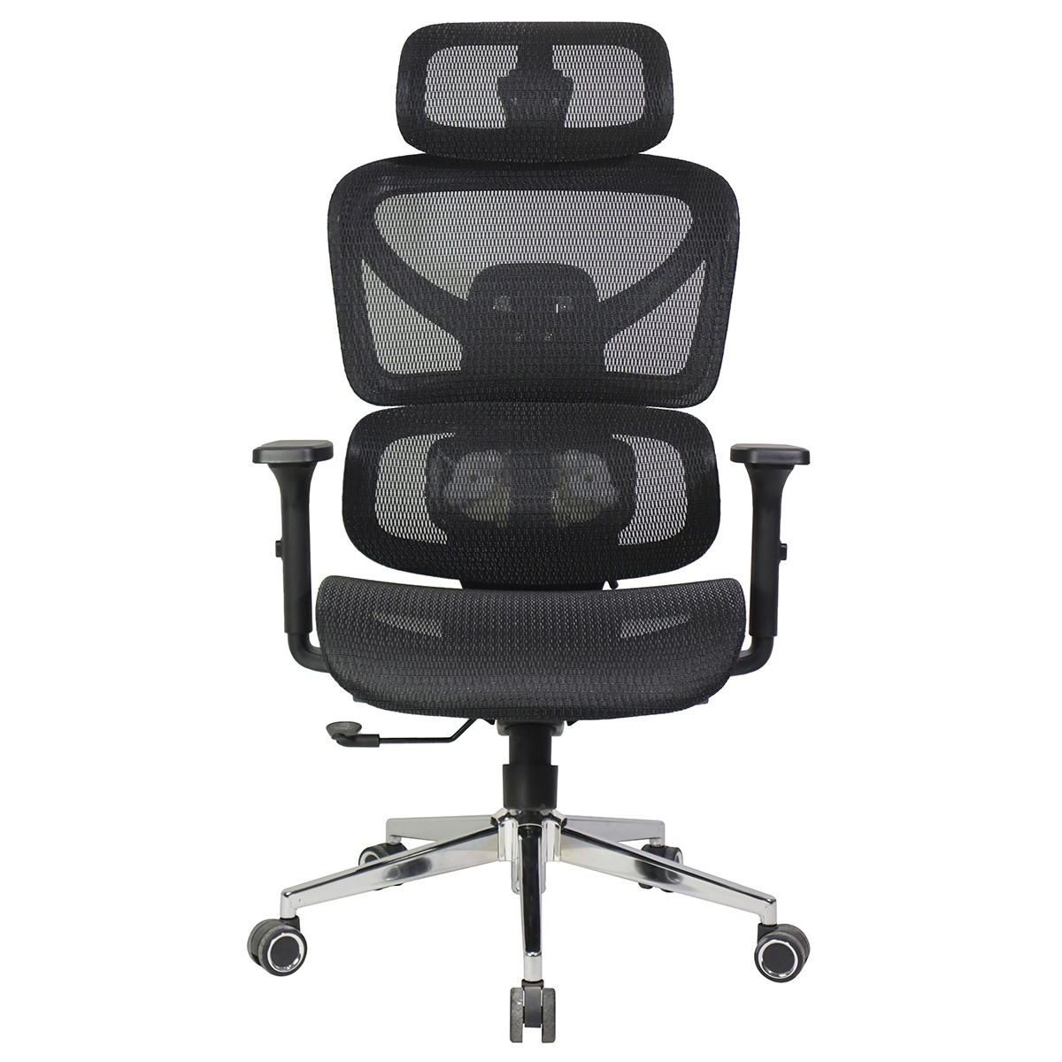 Cadeira de Escritório Dr. Office Fluence, Massageadora, Mesh, 3D, Ajustável, Preta, DR-CH-RFR3DBF