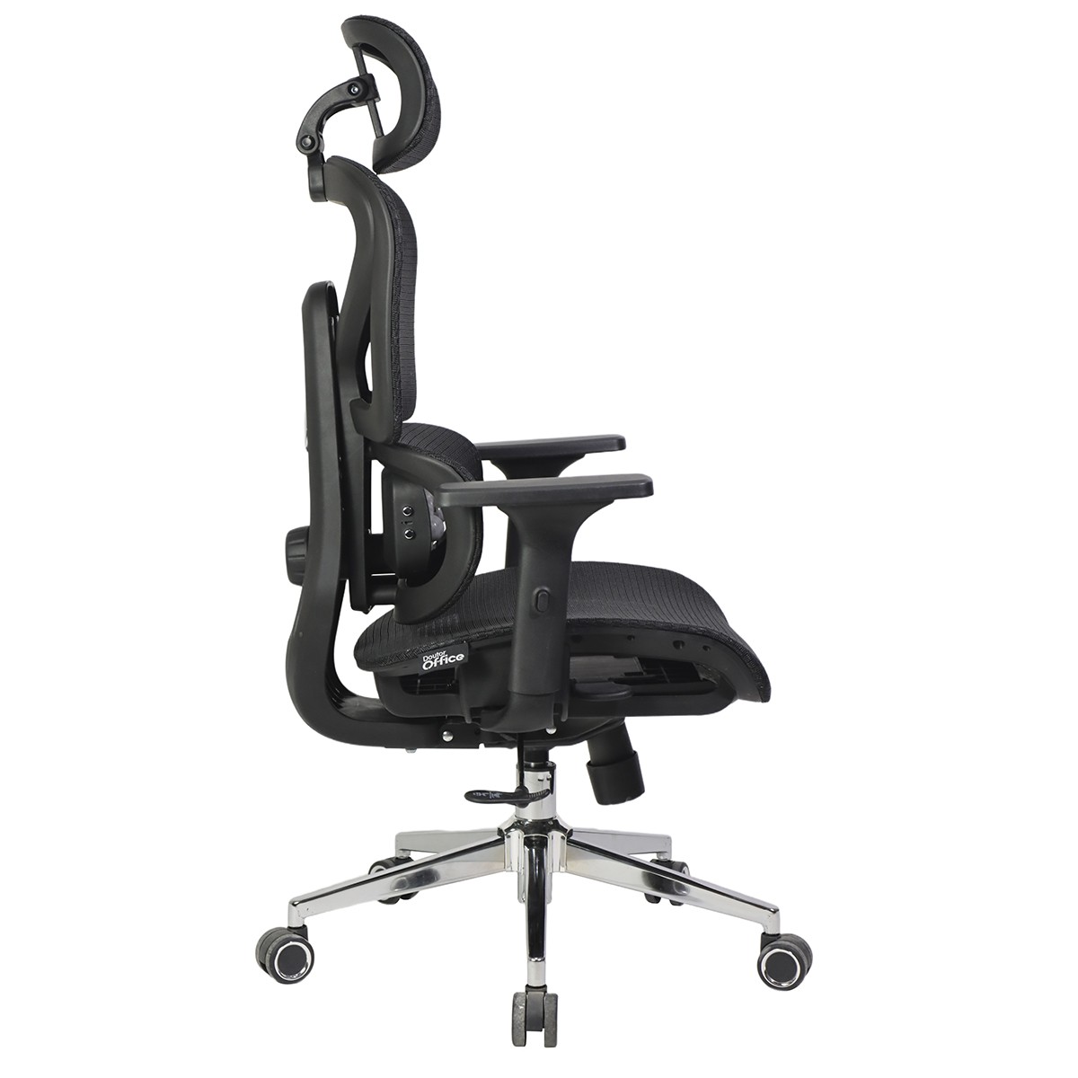 Cadeira de Escritório Dr. Office Fluence, Massageadora, Mesh, 3D, Ajustável, Preta, DR-CH-RFR3DBF