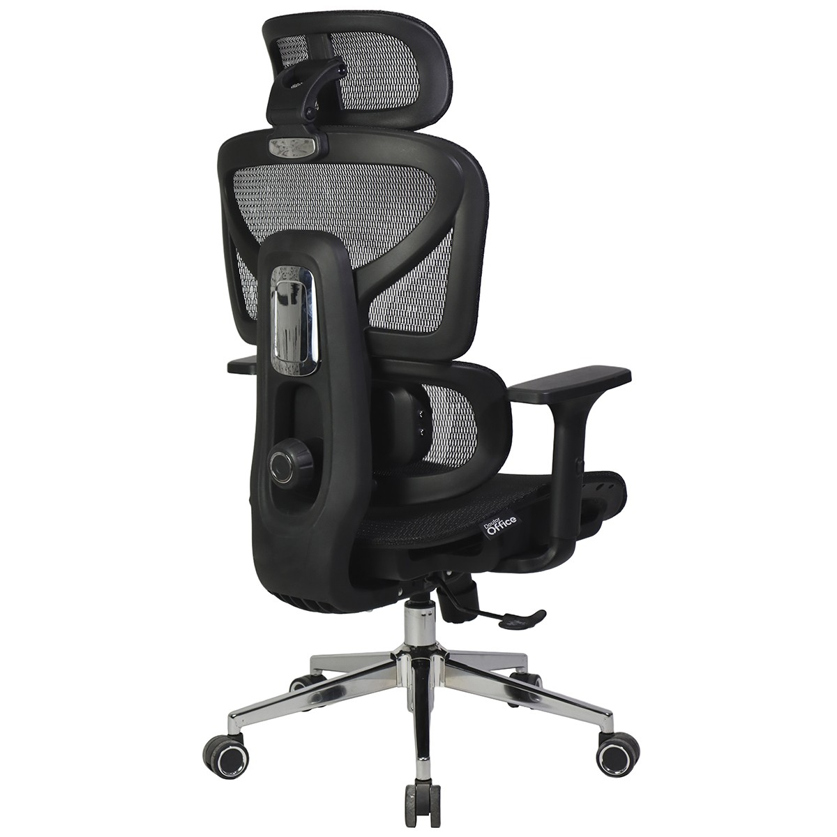 Cadeira de Escritório Dr. Office Fluence, Massageadora, Mesh, 3D, Ajustável, Preta, DR-CH-RFR3DBF
