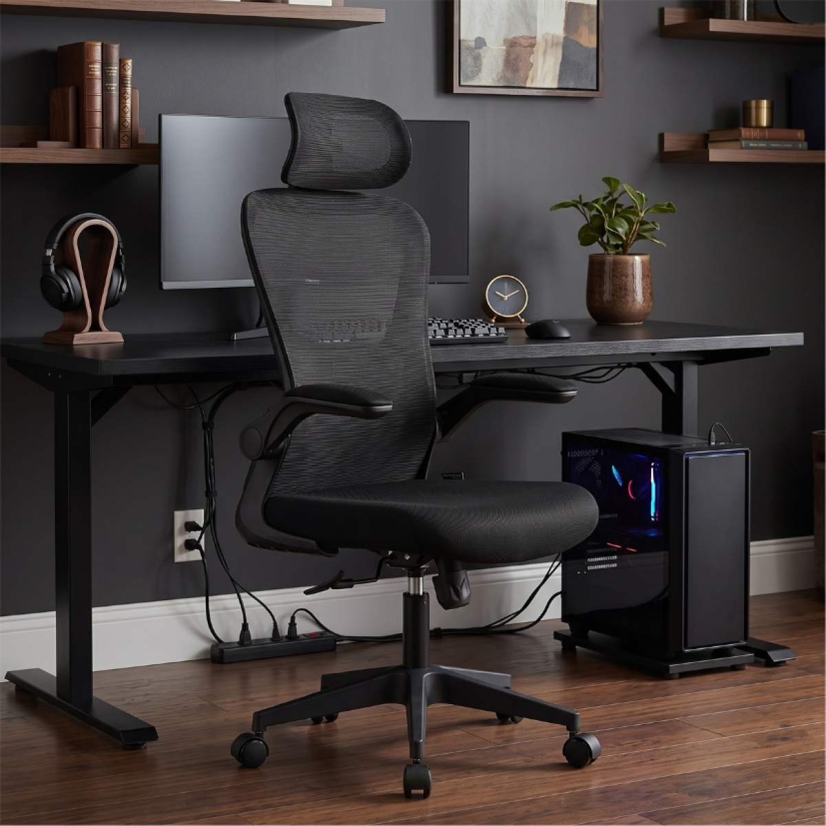 Cadeira De Escritório Dr. Office Handy V2, Mesh, Preta, DR-CH-HV2R1DBF