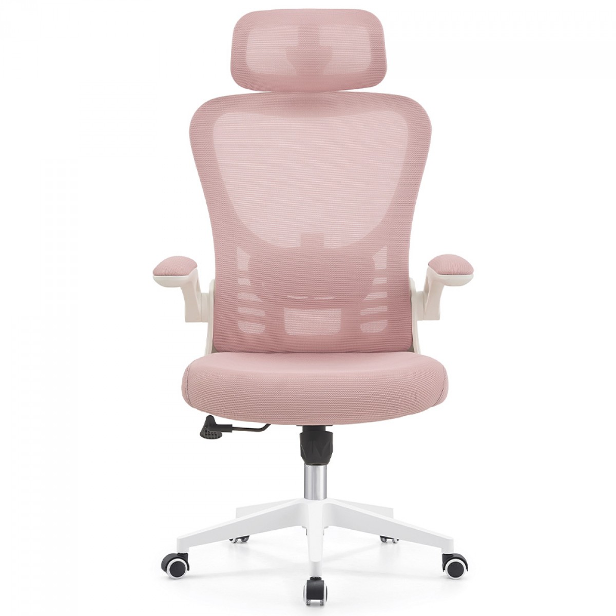 Cadeira De Escritório Dr. Office Handy V2, Mesh, Rosa e Branca, DR-CH-HV2R1PBF 