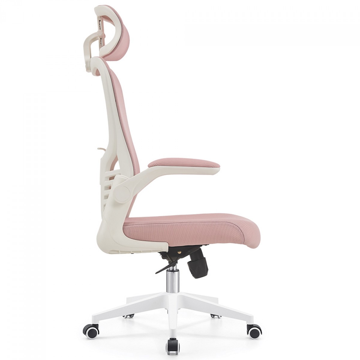 Cadeira De Escritório Dr. Office Handy V2, Mesh, Rosa e Branca, DR-CH-HV2R1PBF 