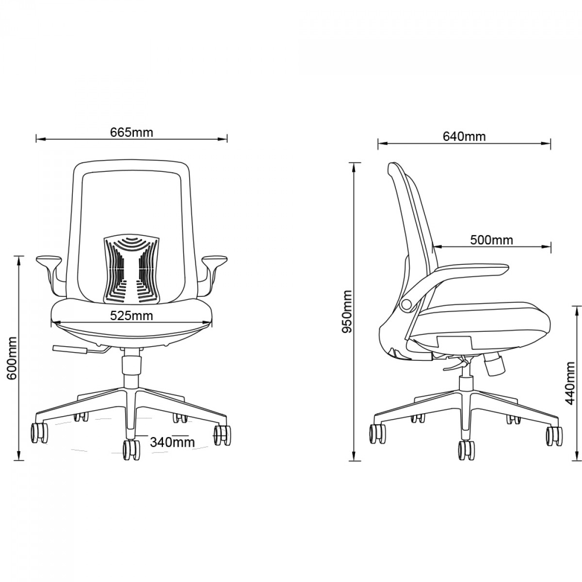 Cadeira De Escritório Dr. Office Versa, Ajustável, Mesh, Preto, DR-CH-VSR1DBF