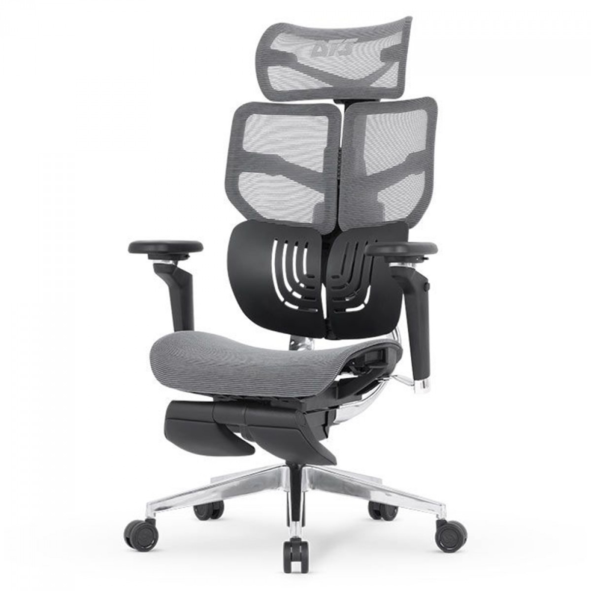 Cadeira De Escritório DT3 Frost FT, Ajustável, Ergonômica, 5D, Mesh, Com Apoio de Pé, Cinza, 14210-8