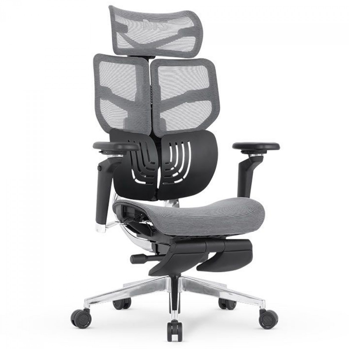 Cadeira De Escritório DT3 Frost FT, Ajustável, Ergonômica, 5D, Mesh, Com Apoio de Pé, Cinza, 14210-8