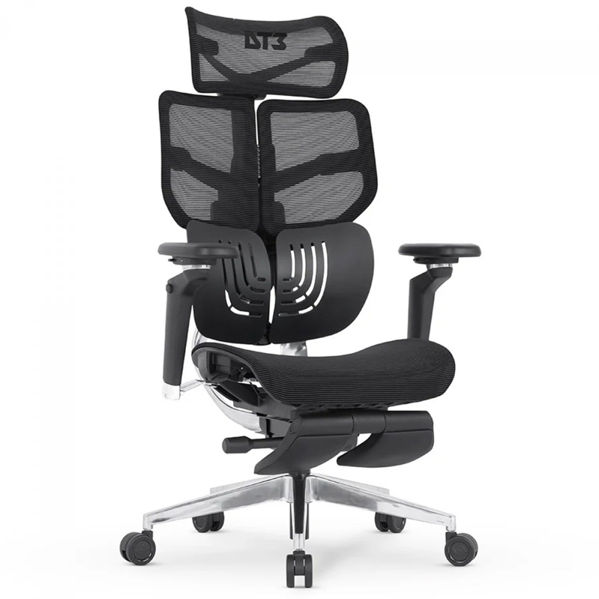 Cadeira De Escritório DT3 Frost FT, Ajustável, Ergonômica, 5D, Mesh, Com Apoio de Pé, Preto, 14346-8