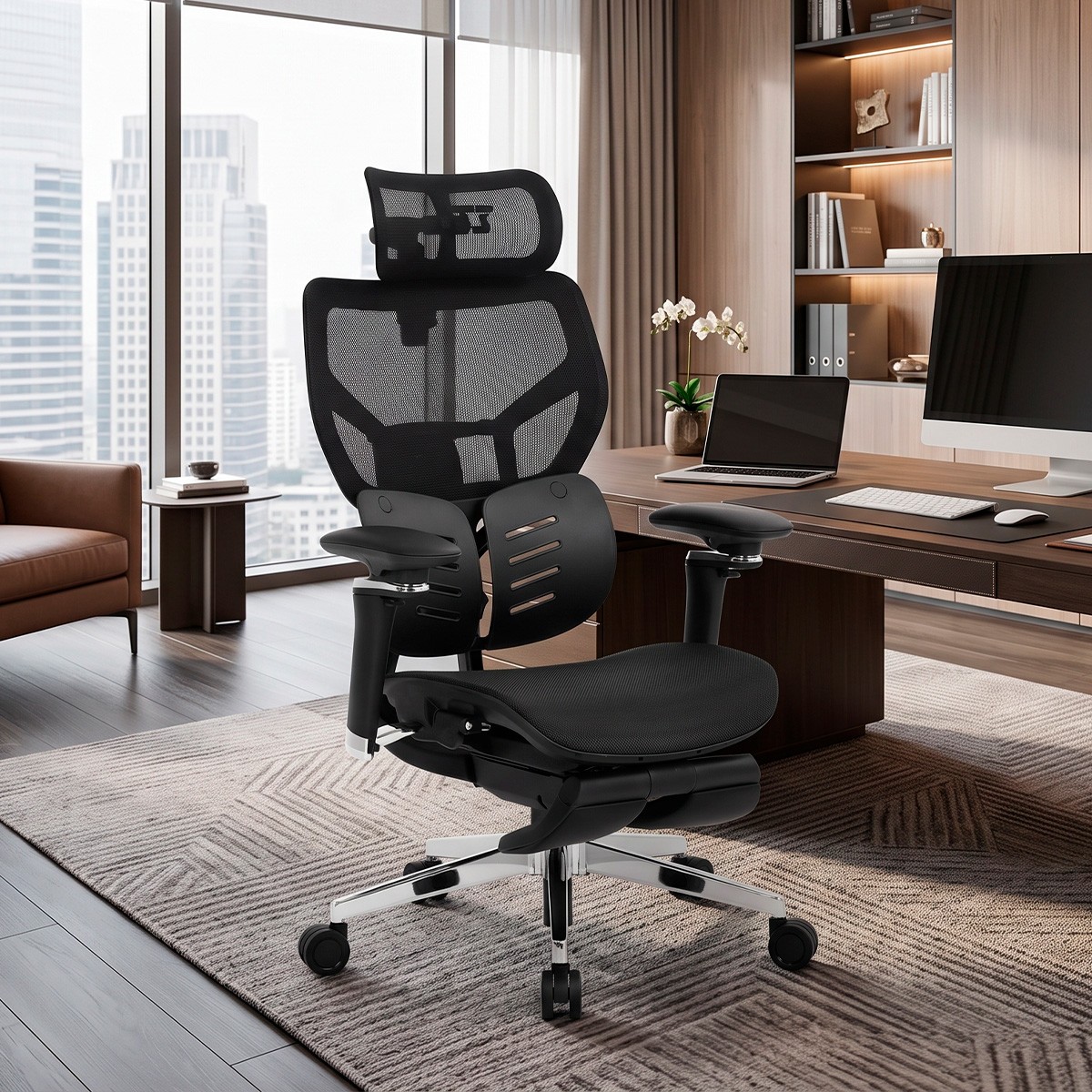 Cadeira De Escritório DT3 Glacius, Ajustável, Ergonômica, 6D, Mesh, Preto, 14553-8