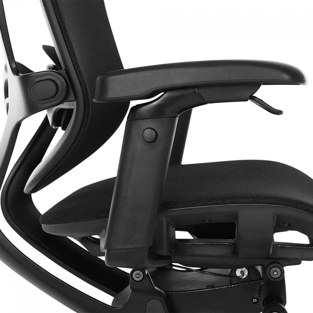 Cadeira De Escritório DT3 Iryna DF Black, Ajustável, Ergonômica, 5D, Tecido, Preta, 13939-5