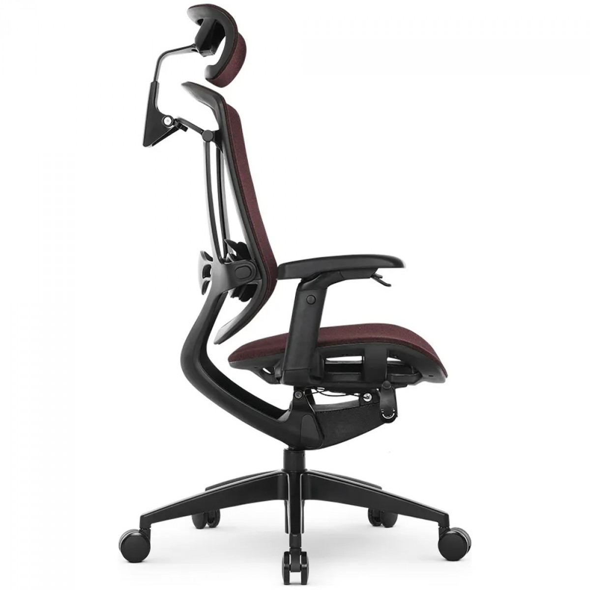 Cadeira De Escritório DT3 Iryna DF Bordô, Ajustável, Ergonômica, 5D, Tecido, 13935-1