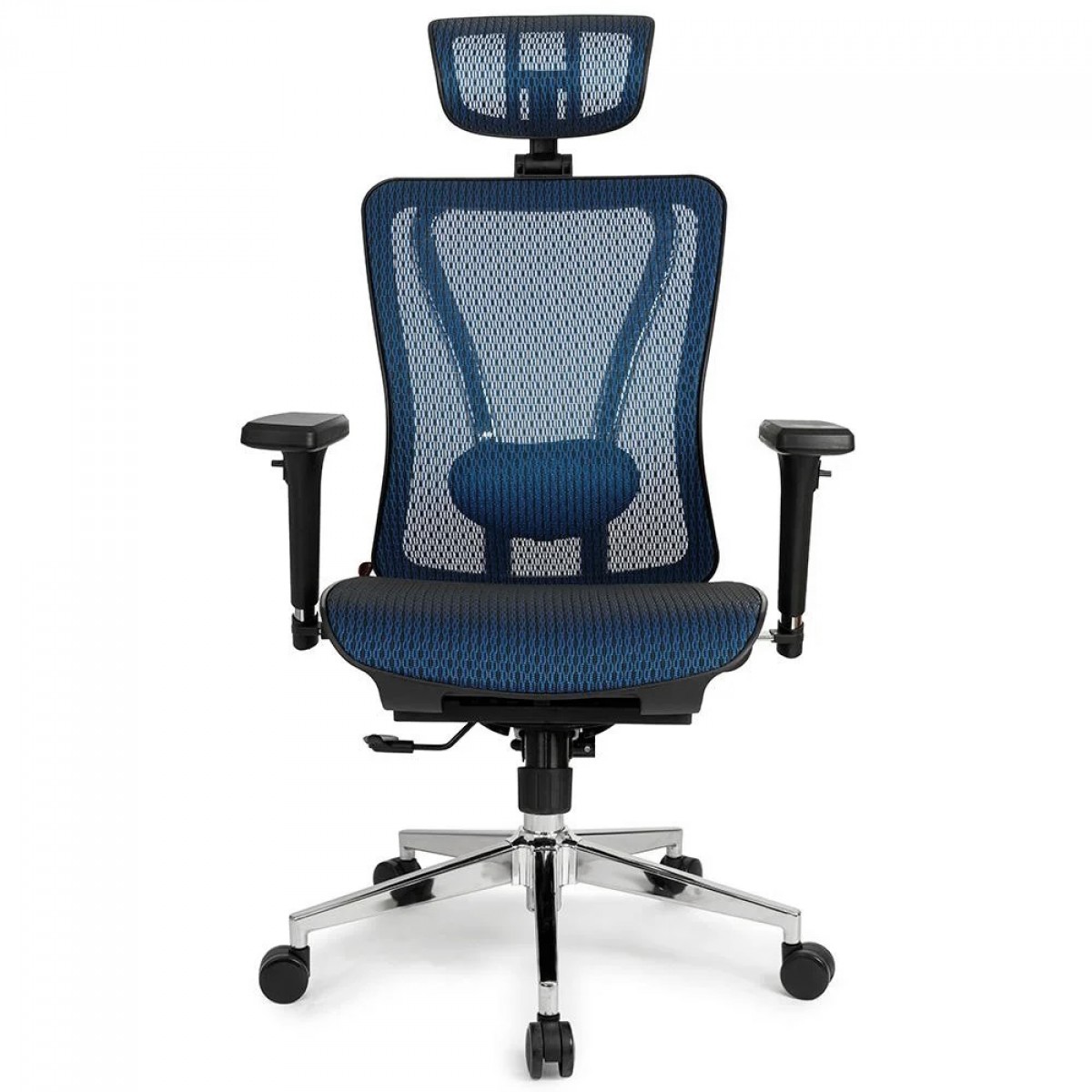 Cadeira De Escritório DT3 Moira, Ajustável, Ergonômica, 3D, Mesh, Preto e Azul, 11215-0